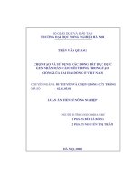  Luận án tiến sỹ: Chọn tạo và sử dụng các dòng bất dục đực gen nhân mẫn cảm môi trường trong chọn tạo giống lúa lai hai dòng ở Việt Nam