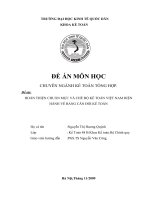 HOÀN THIỆN CHUẨN MỰC VÀ CHẾ ĐỘ KẾ TOÁN VIỆT NAM HIỆN HÀNH VỀ BẢNG CÂN ĐỐI KẾ TOÁN