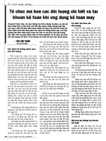 Tổ chức mã hóa các đối tượng chi tiết và tài khoản kế toán khí ưng dụng kế toán máy.pdf