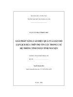 Giải pháp nâng cao hiệu quả của giản đồ lập lịch dựa trên độ tin cậy trong các hệ thống tính toán tình nguyện