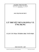 Lý thuyết nevanlinna và ứng dụng
