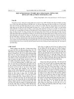Một số đánh giá về hiệu quả nhận dạng tiếng nói dùng kỹ thuật phân tích băng con