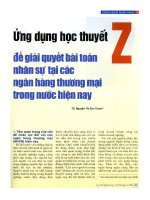 Ứng dụng học thuyết Z để giải quyết bài toán nhân sự tại các ngân hàng thương mại trong nước hiện nay