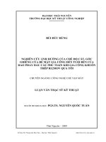 Nghiên cứu ảnh hưởng của chế độ cắt, góc ghiêng của bề mặt gia công đến tuổi bền của dao phay đầu cầu phủ tiain khi gia công khuôn thép r12mov qua tôi
