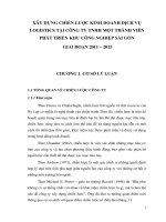 Xây dựng chiến lược kinh doanh dịch vụ logistics tại Công ty TNHH một thành viên Phát triển khu công nghiệp Sài Gòn giai đoạn 2011 - 2015