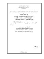 Nghiên cứu ứng dụng công nghệ đa phương tiện lý thuyết xử lý video