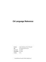 C# Language Refference  -Giáo trình C# 