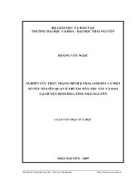 Nghiên cứu thực trạng bệnh thalassemia và một số yếu tố liên quan ở trẻ em dân tộc tày và dao tại huyện định hóa-tỉnh thái nguyên