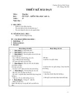 Giáo án Tập đọc - Lớp 2 - Ôn tập kiểm tra 