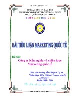 Công ty Kềm nghĩa và chiến lược kinh doanh quốc tế