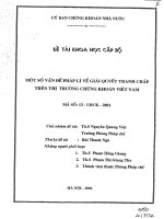 Một số vấn đề pháp lí về giải quyết tranh chấp trên thị trường chứng khoán Việt Nam.pdf