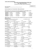 Đề thi thử đại học môn tiếng anh 2