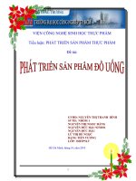 Xây dựng chiến lược phát triển sản phẩm đồ uống có lợi cho sức khỏe của Công ty TNHH Đại Phát