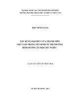 Xây dựng đạo đức của thanh niên Việt Nam