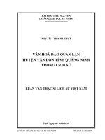 Văn hoá đảo Quan Lạn huyện Vân Đồn tỉnh Quảng Ninh trong lịch sử
