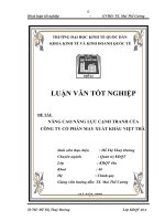 Nâng cao năng lực cạnh tranh của Công ty cổ phần may xuất khẩu Việt Thái