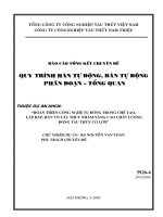 Quy trình hàn tự động, bán tự động, phân đoạn - tổng đoạn