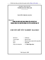 Đánh giá hiệu quả hoạt động của cán bộ 248 trong công tác khuyến nông cơ sở tại huyện Đại Từ, tỉnh Thái Nguyên