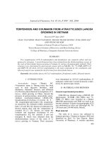 Terpenoids và coumarin từ Atractylodes lancea phát triển tại Việt Nam