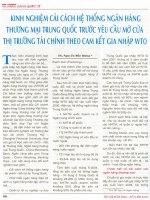 Kinh nghiệm cải cách hệ thống ngân hàng thương mại Trung Quốc