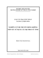 Nghiên cưú hệ truyền động không tiếp xúc sử dụng các bộ treo từ tính