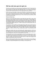 Hốt bạc nhờ món quà cho người yêu