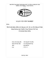 Một số giải pháp nhằm mở rộng quy mô  cho vay tiêu dùng tại Ngân hàng thương mại cổ phần Công Thương Việt Nam  Chi nhánh Hoàn Kiếm 