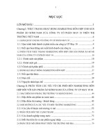 Marketing hỗn hợp cho sản phẩm áo sơmi nam của Công ty Cổ phần May 10 tại thị trường Việt nam