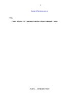 Factors affecting esp vocabulary learning At Hanoi community college