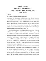 Bài tập lý thuyết quản trị chiến lược