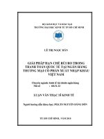 Giải pháp hạn chế rủi ro trong thanh toán quốc tế tại Eximbank Việt Nam