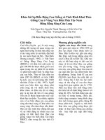  Khảo sát sự biến động của cua giống và tình hình khai thác giống cua ở vùng ven biển