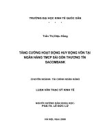 Tăng cường hoạt động huy động vốn tại Ngân hàng TMCP Sài Gòn Thương Tín