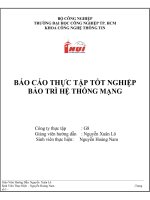 Báo cáo thực tập tốt nghiệp: bảo trì hệ thống mạng