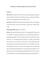 Đặc điểm các trường hợp dị tật tiết niệu