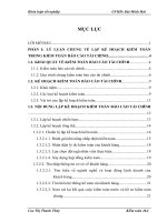 Hoàn thiện lập kế hoạch kiểm toán trong kiểm toán Báo cáo tài chính tại Công ty TNHH Dịch vụ Kiểm toán và Tư vấn UHY.