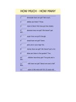 Anh văn 9: How much or How many