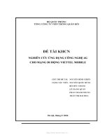 Nghiên cứu ứng dụng công nghệ 4G cho mạng di động di động Viettel Mobile