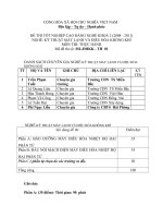 Đề thi thực hành kỹ thuật máy lạnh và điều hòa không khí 1