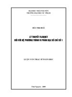 Lý thuyết floquet đối với hệ phương trình vi phân đại số chỉ số 1