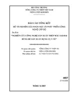 Nghiên cứu công nghệ sản xuất thép mác SAE4161 dùng để sản xuất dụng cụ y tế