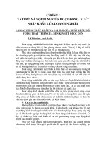 Hoạt động xuất nhập khẩu của doanh nghiệp