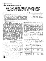 Tính chọn điện cực nối đất và các giải pháp giảm điện trở của trang bị nối đất