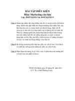 Đề thi kiểm tra điều kiện marketing căn bản
