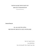 PR - quan hệ công chúng - biện pháp hữu hiệu để phát triển thương hiệu