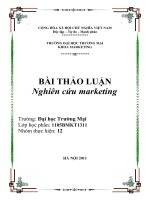 Những nội dung cơ bản của 1 bản báo cáo nghiên cứu marketing