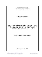 Một số tính chất chọn lọc về hệ động lực rời rạc