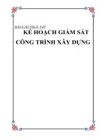 Đề tài: Kế hoạch giám sát công trình xây dựng