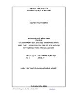 Đánh giá khả năng sinh trưởng và ảnh hưởng của cây ngô ủ chua đến năng suất, chất lượng sữa của đàn bò Đông Triều , tỉnh Quảng Ninh
