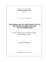 ảnh hưởng của ấn tượng nước xuất xứ đối với giá trị hàng Việt Nam tại thị trường Nhật 1
